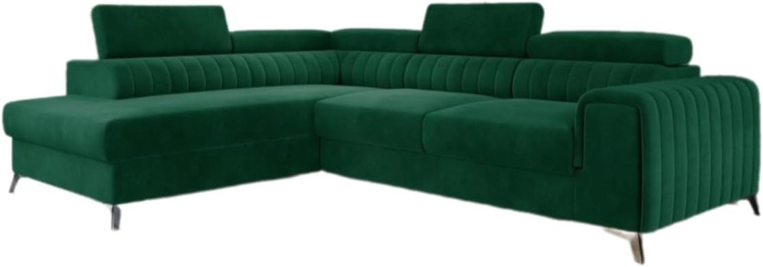 Designer Sofa Tirenni mit Schlaf- und Klappfunktion Grün Links Bild 1