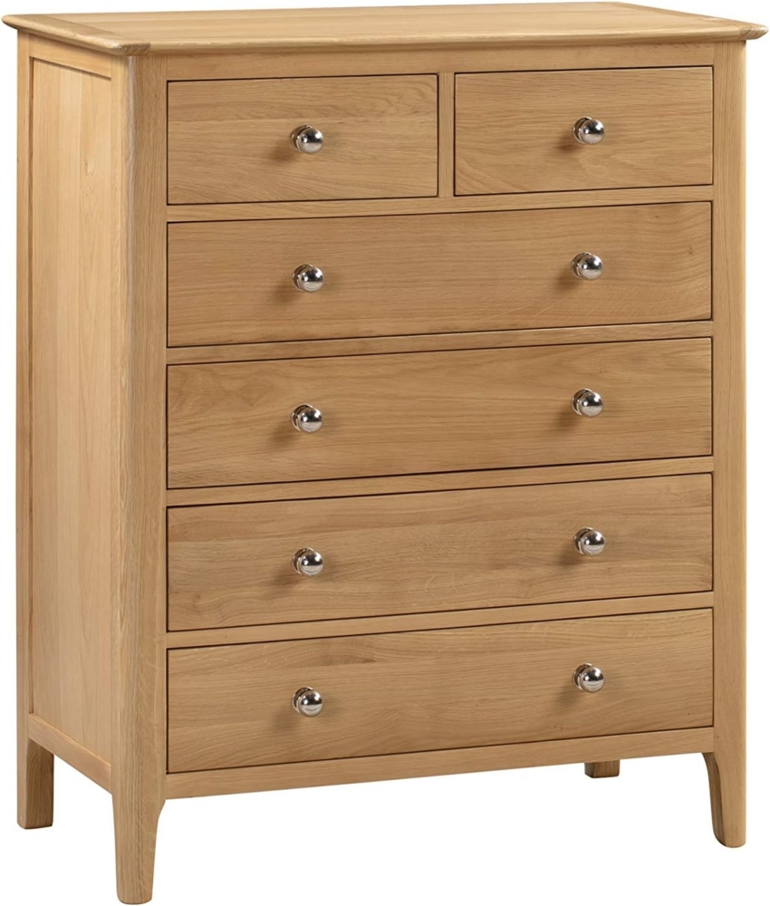 Die Julian Bowen COTSWOLD 4+2 Kommode ist eine geräumige und elegante Aufbewahrungslösung für Schlafzimmer Bild 1
