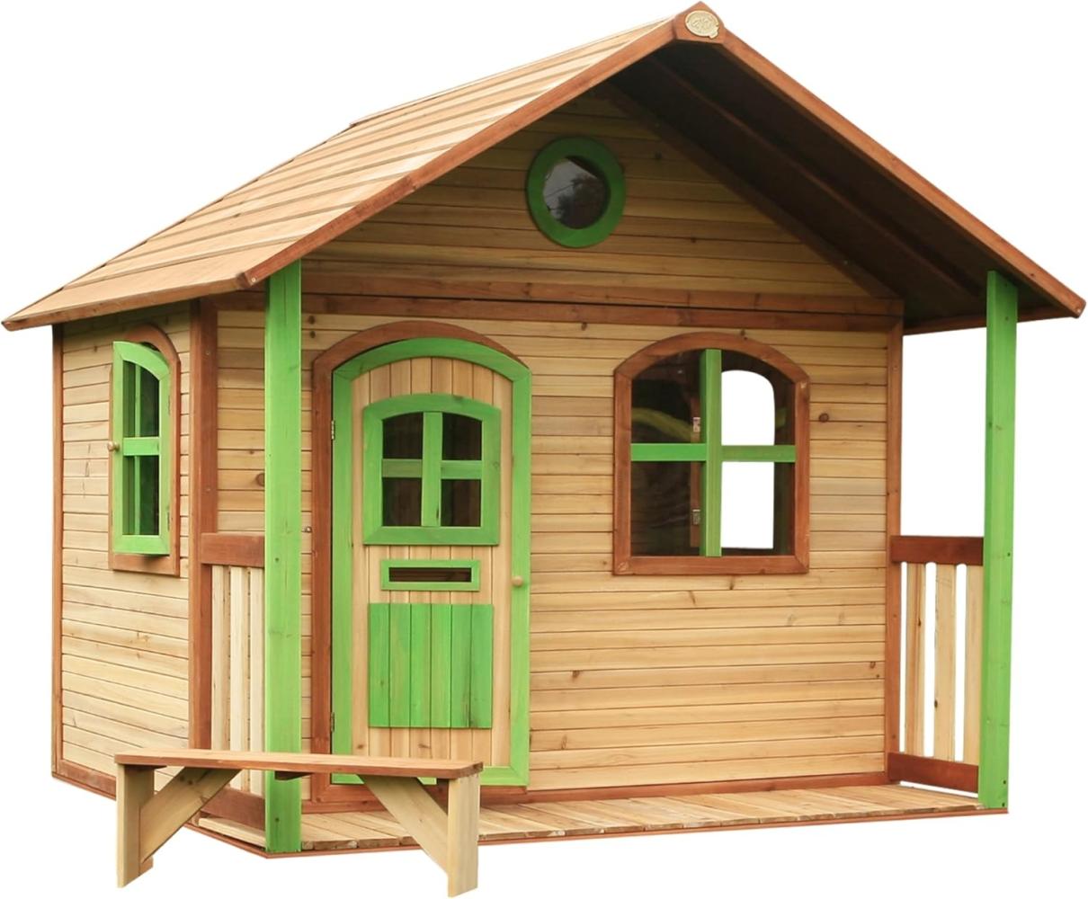 Axi Holz Kinderspielhaus Milan inkl. Veranda & Fußboden | Natur | 180x180x175 cm Bild 1