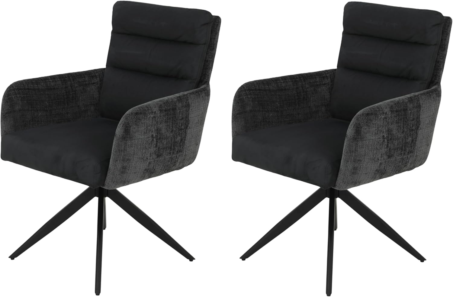 2er Set Sesselstuhl Leandra, XL Sitzbreite - Anthrazit Bild 1