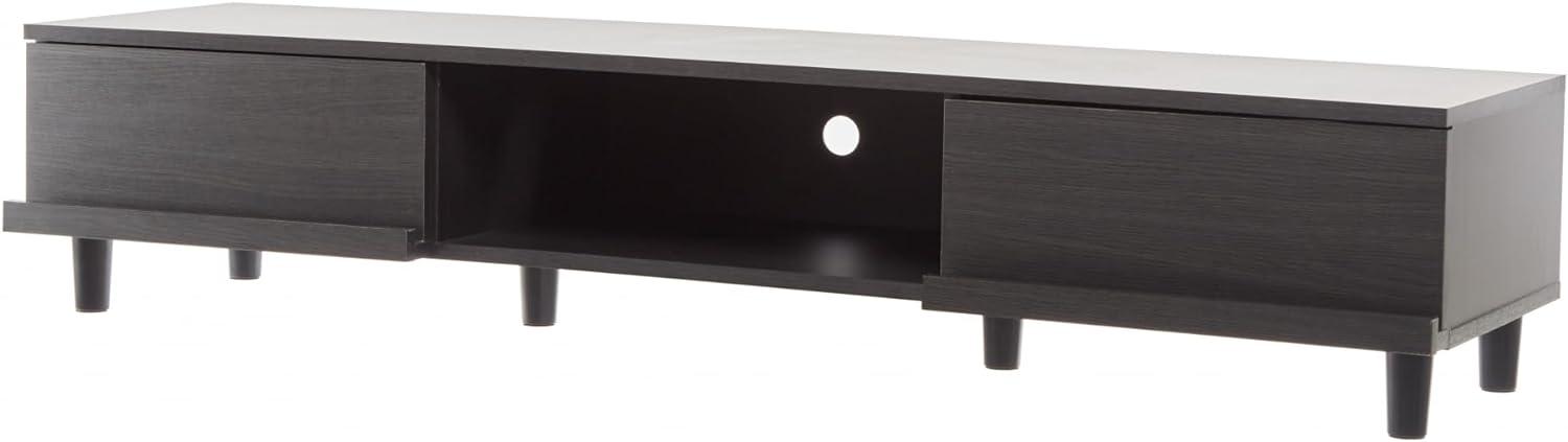 Iris Ohyama, TV-Ständer;TV-Bank;TV-Schrank;TV-Schrank mit Regal;TV-Ständer aus Holz, TV-Einheit geeignet bis zu 52 Zoll, Büro, Wohnzimmer - TV cabinet/shelf - BAB-150A - Schwarze Eiche Bild 1