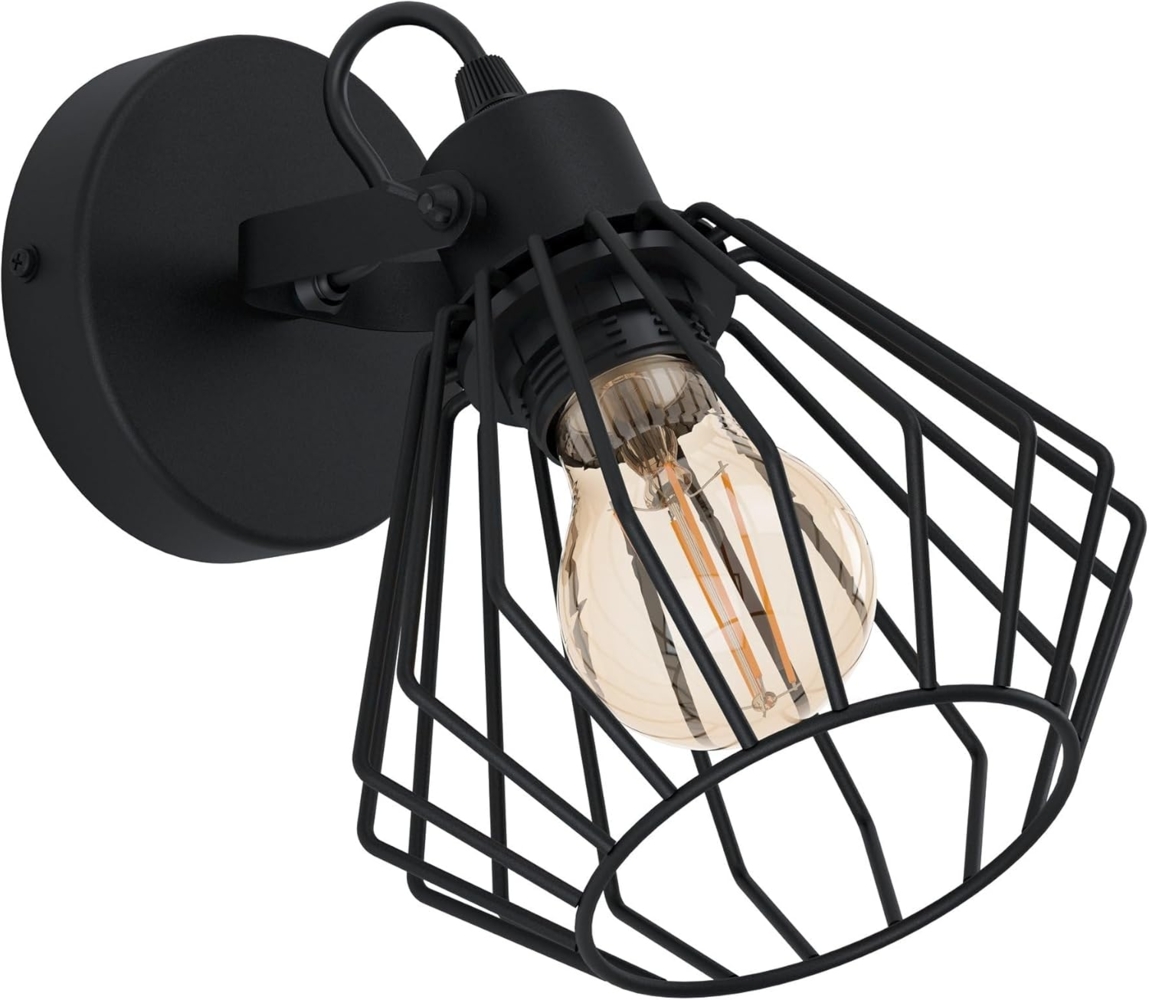 Eglo 98762 Spotleuchte TABILLANO Stahl schwarz E27 1X40W Ø:11cm dimmbar Bild 1