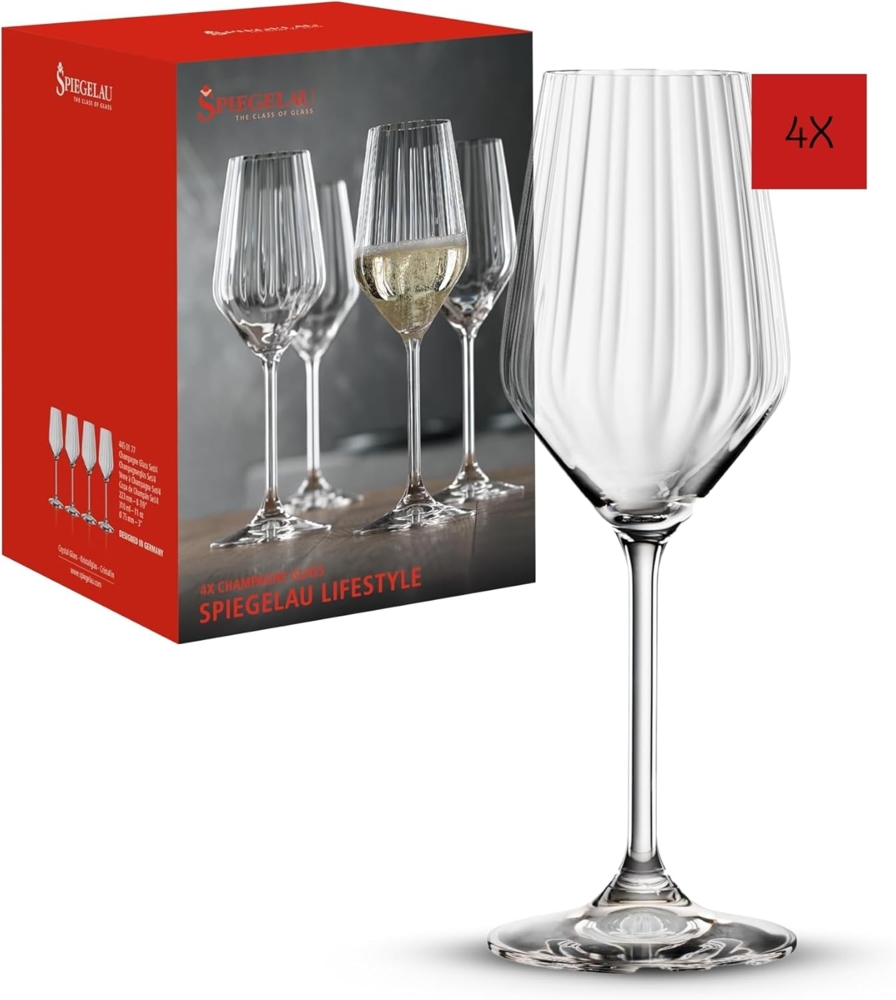 SPIEGELAU 4-teiliges Champagnerglas-Set LifeStyle Bild 1