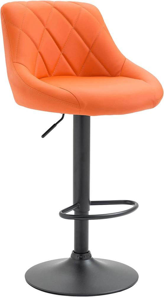 Barhocker Lazio Kunstleder schwarz, orange Bild 1