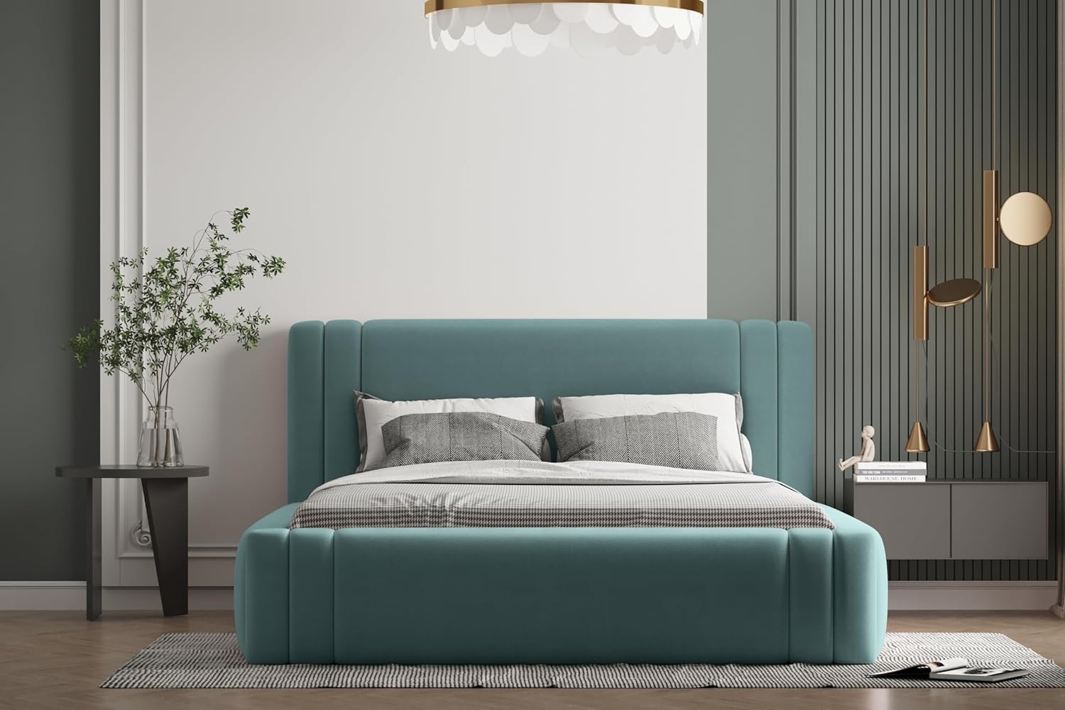 Polsterbett ROLF 160x200 mit Matratze, Bettkasten und Lattenrost. Farbe: VELUTTO 13 Bild 1