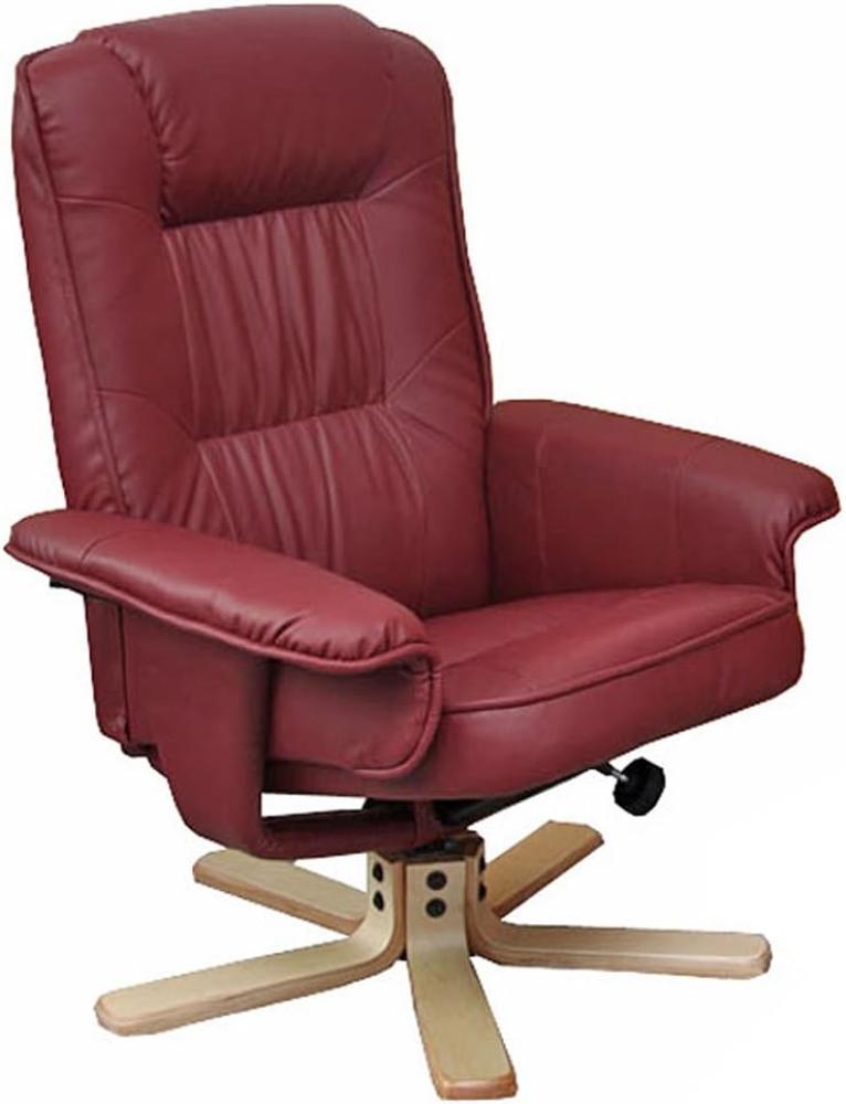 Relaxsessel Fernsehsessel Sessel ohne Hocker M56 Kunstleder MVG-zertifiziert ~ bordeaux Bild 1