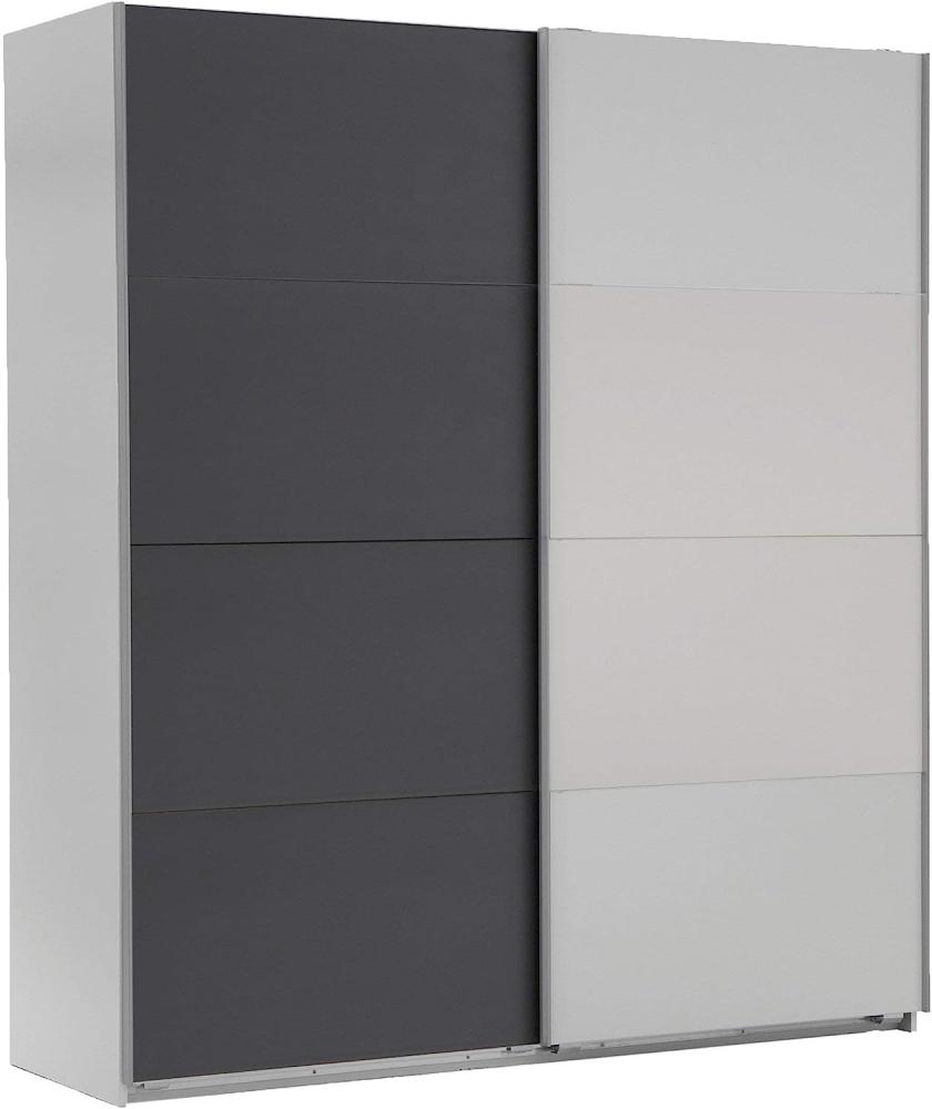 Wimex Kleiderschrank/ Schwebetürenschrank Easy A Plus, (B/H/T) 180 x 210 x 65 cm, Weiß/ Absetzung Anthrazit Bild 1