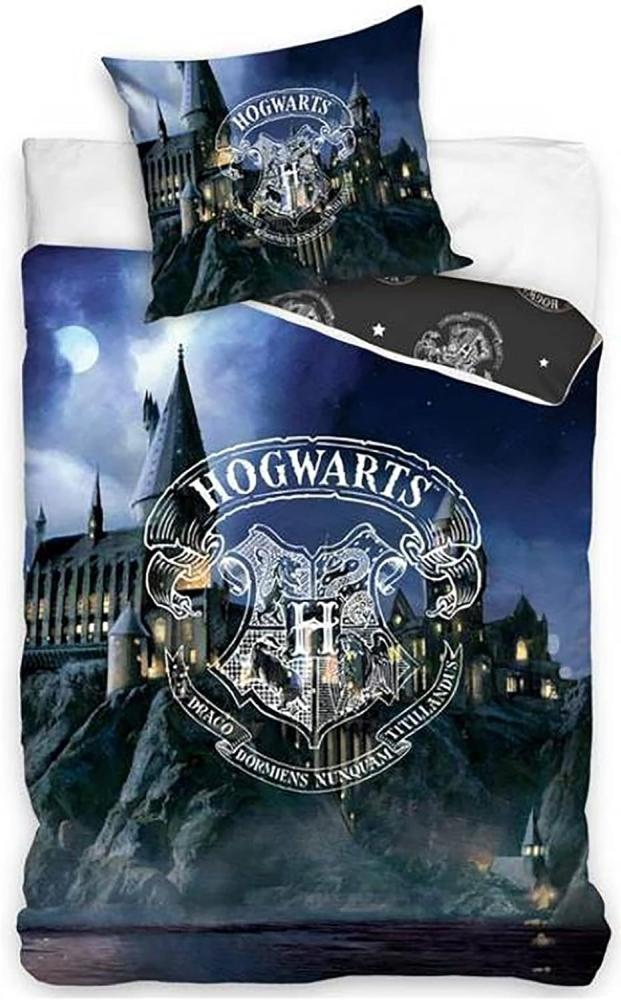 BERONAGE Kinderbettwäsche Harry Potter Castle Bettwäsche Linon / Renforcé 866 Bettbezug Schloß, 100% Baumwolle, 2 teilig, 135x200 + 80x80 cm Bild 1