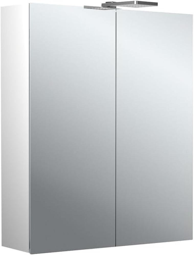 Emco pure 2 Style LED Lichtspiegelschrank mit Aufsatzstrahlern, 2 Türen, 600 x 711 x 153 mm, 979705302 - 979705302 Bild 1