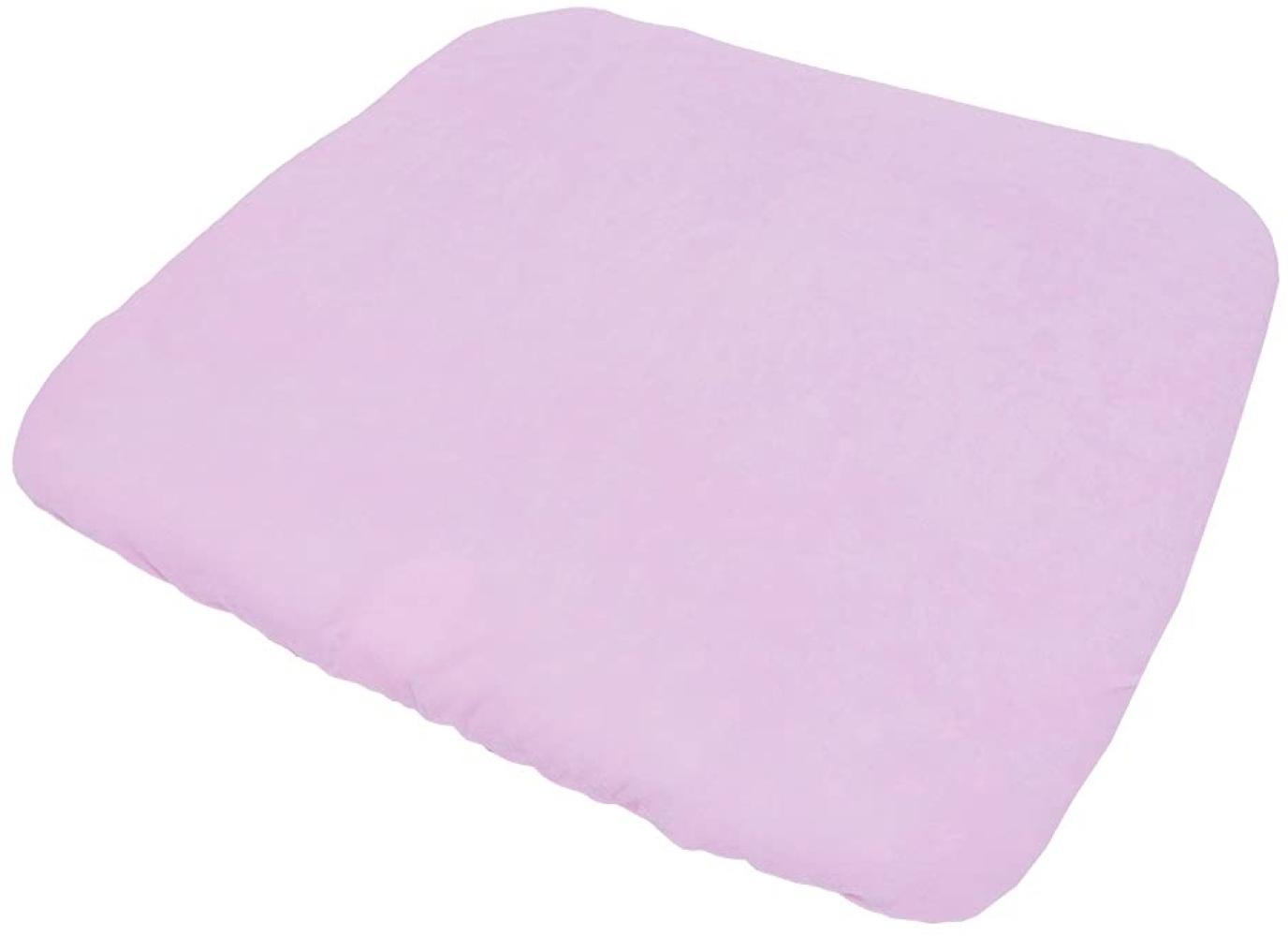 LULANDO Zwei Wickelunterlagen aus Frottee Größe S - Rosa/Weiß Bild 1