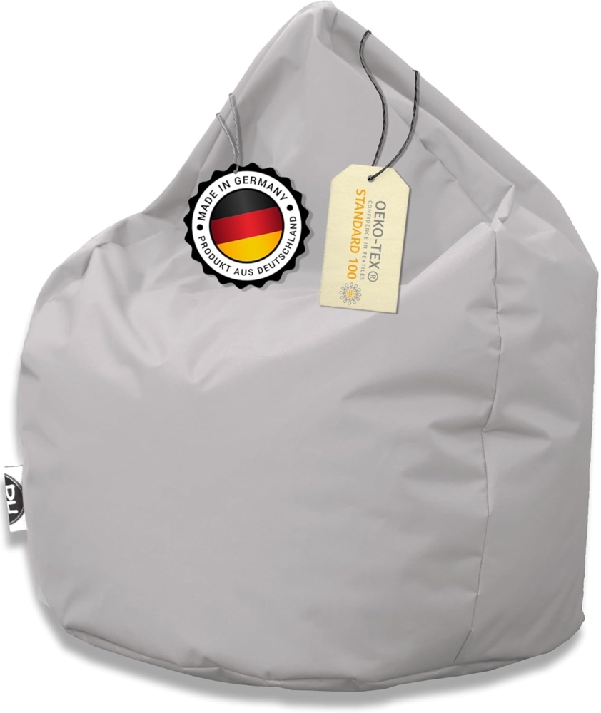 PATCH HOME Patchhome Sitzsack Tropfenform - Grau für In & Outdoor XXL 420 Liter - mit Styropor Füllung in 25 versch. Farben und 3 Größen Bild 1
