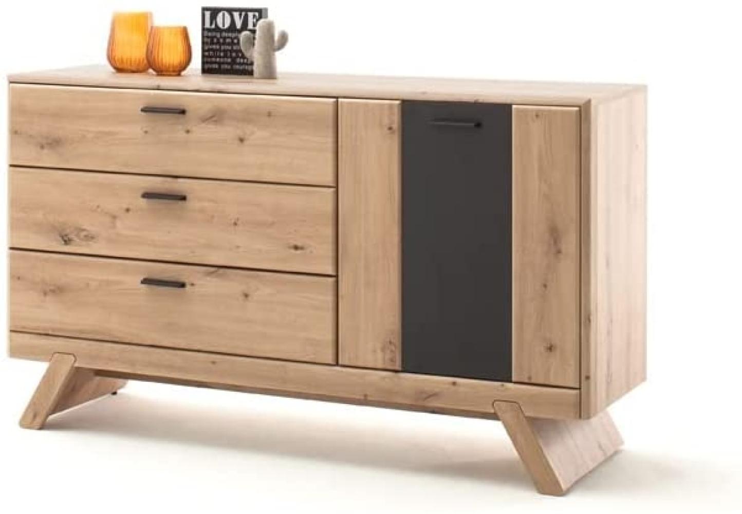 Sideboard Carvin 7 Balkeneiche Cosmos grey 144 x 84 x 44 cm Kommode Bild 1