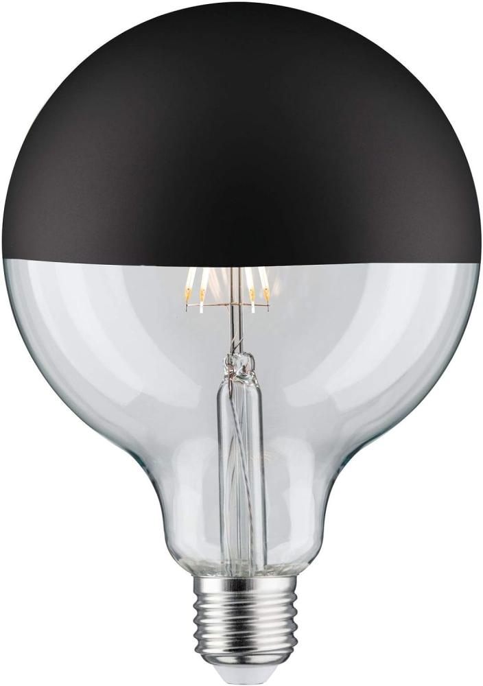 Paulmann 28679 LED Globe 6,5 Watt E27 Kopfspiegel Schwarz matt Warmweiß dimmbar Bild 1