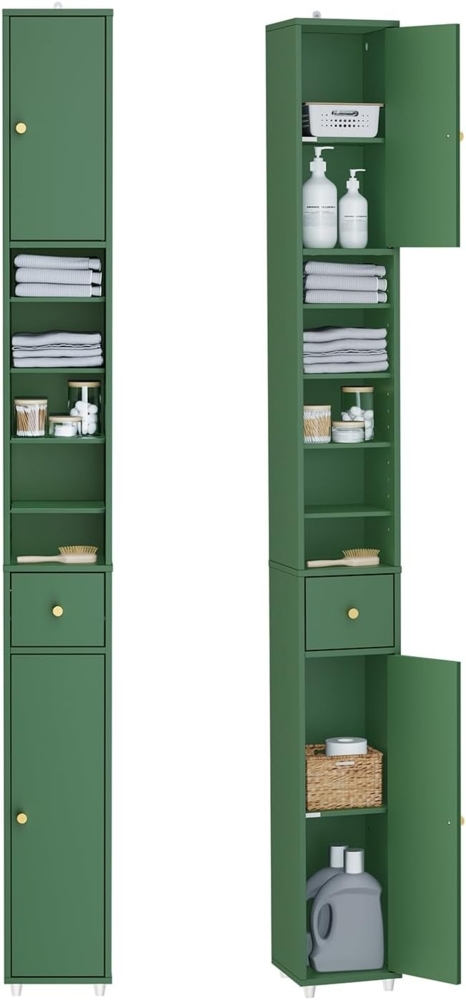 SoBuy Hochschrank BZR34 Badezimmerschrank mit 5 Fächern Badschrank Badregal Bild 1