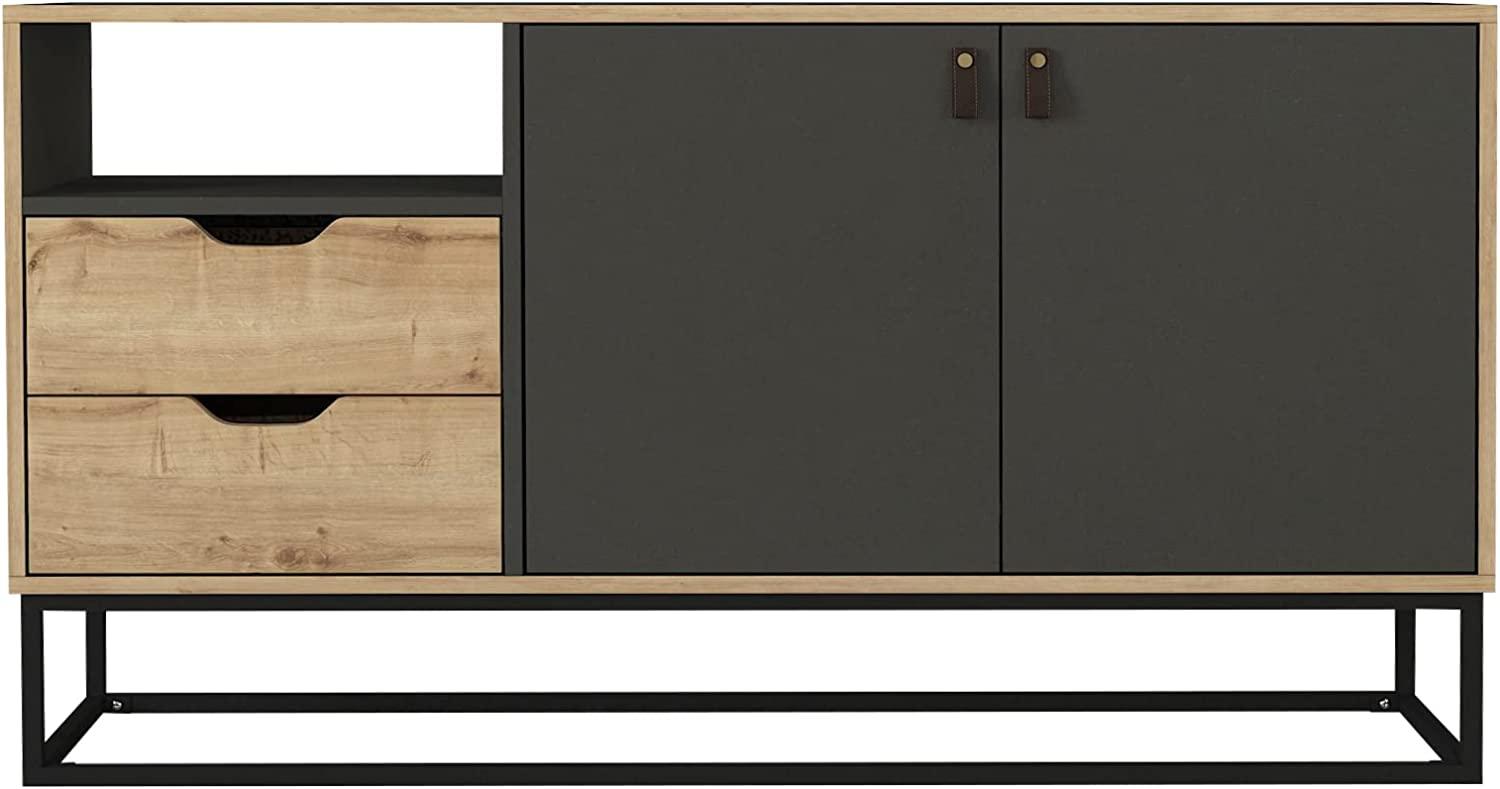 Sideboard Dolores mit Metallfüße Anthrazit Safir Bild 1