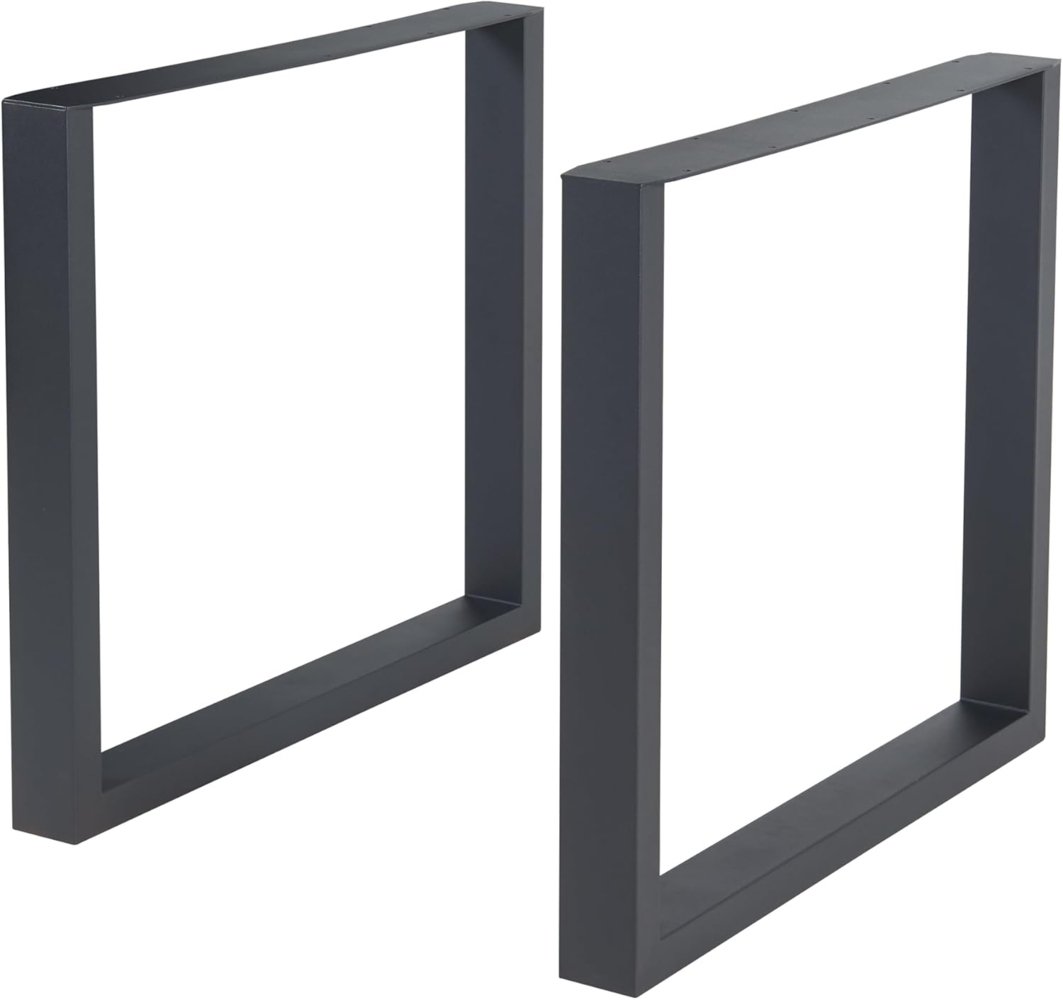 Tischgestell 2er Set Makers Stahl 72x70 cm Schwarz [en. casa] Bild 1