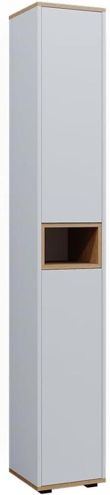 Vicco Hochschrank Didi Weiß Eiche 30 x 192 cm mit 2 Türen Bild 1