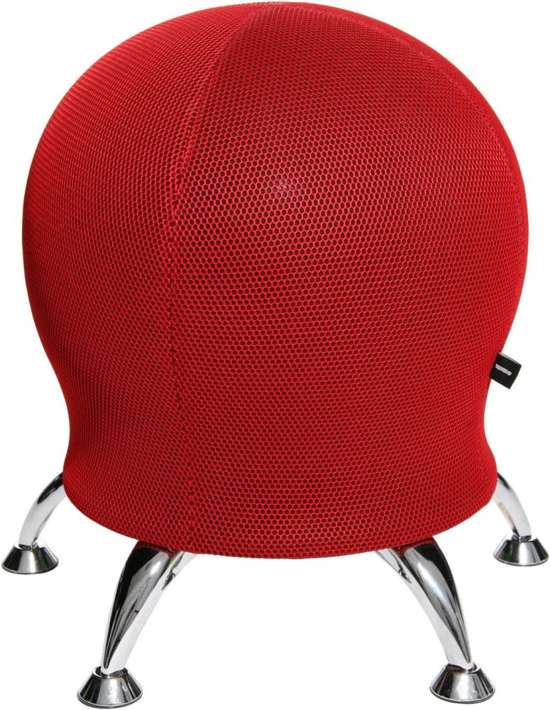 Topstar Sitness 5, Fitnesshocker mit Gymnastikball, Fitnessball, Ballhocker, Sitzalternative, rot Bild 1