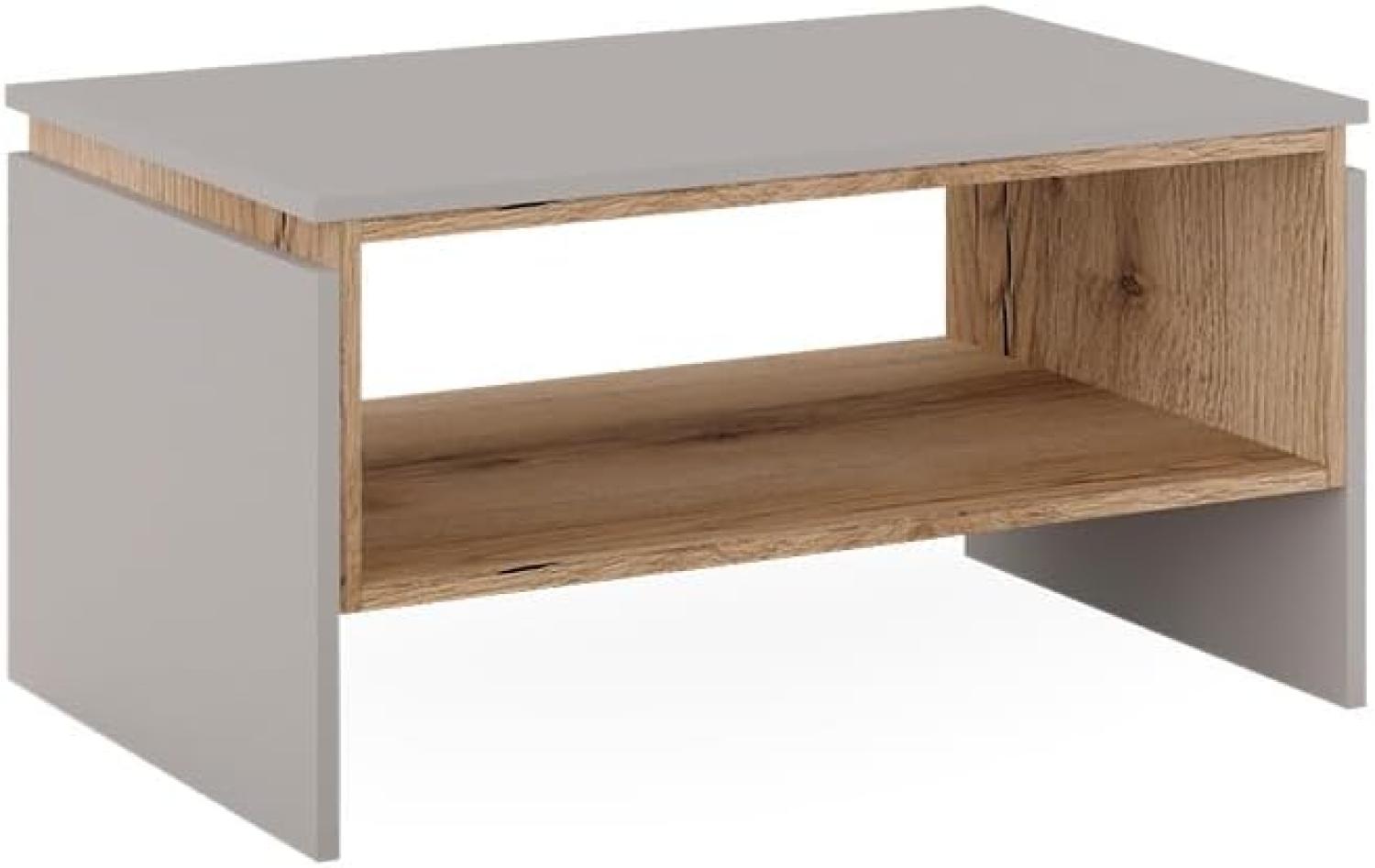 Vicco Couchtisch Tirion 80x42 cm, Cashmere Eiche, 1 offenes Fach, Wohnzimmer Bild 1