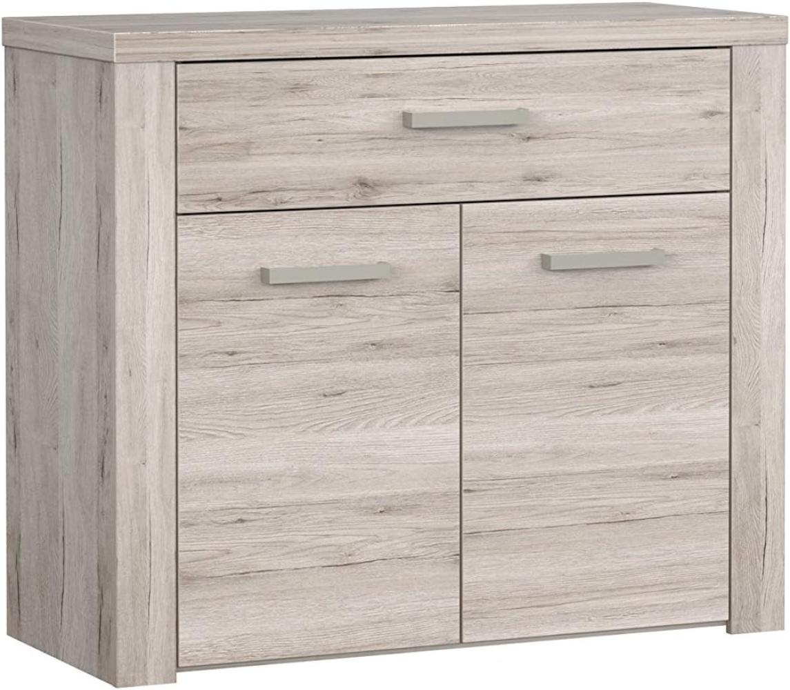 FORTE Portland Sideboard, Holzwerkstoff, Beige/Braun, 96,3 x 83,1 x 41,3 cm Bild 1