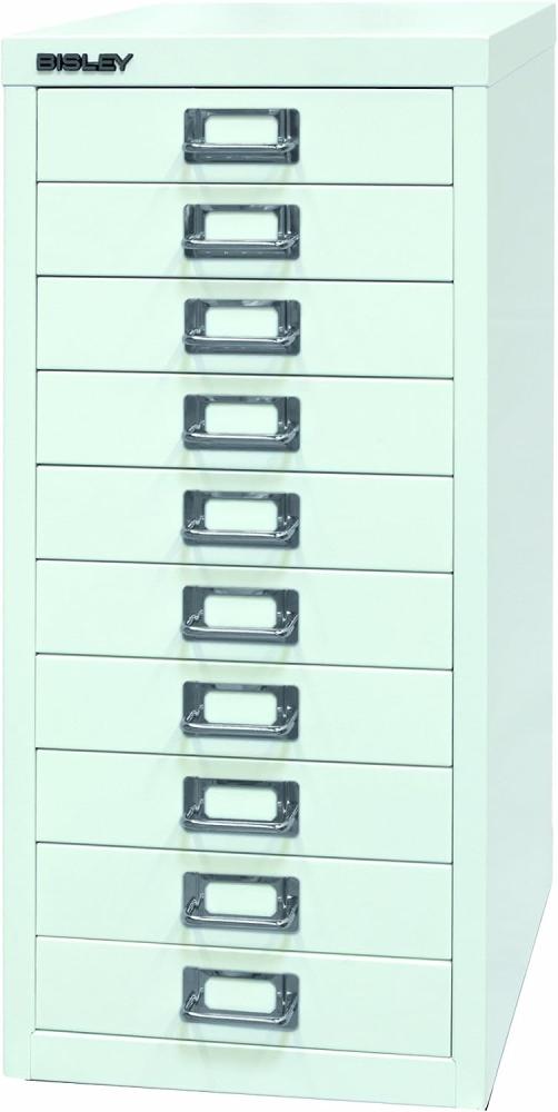 Bisley MultiDrawer™, 29er Serie, DIN A4, 10 Schubladen, Farbe verkehrsweiß Bild 1