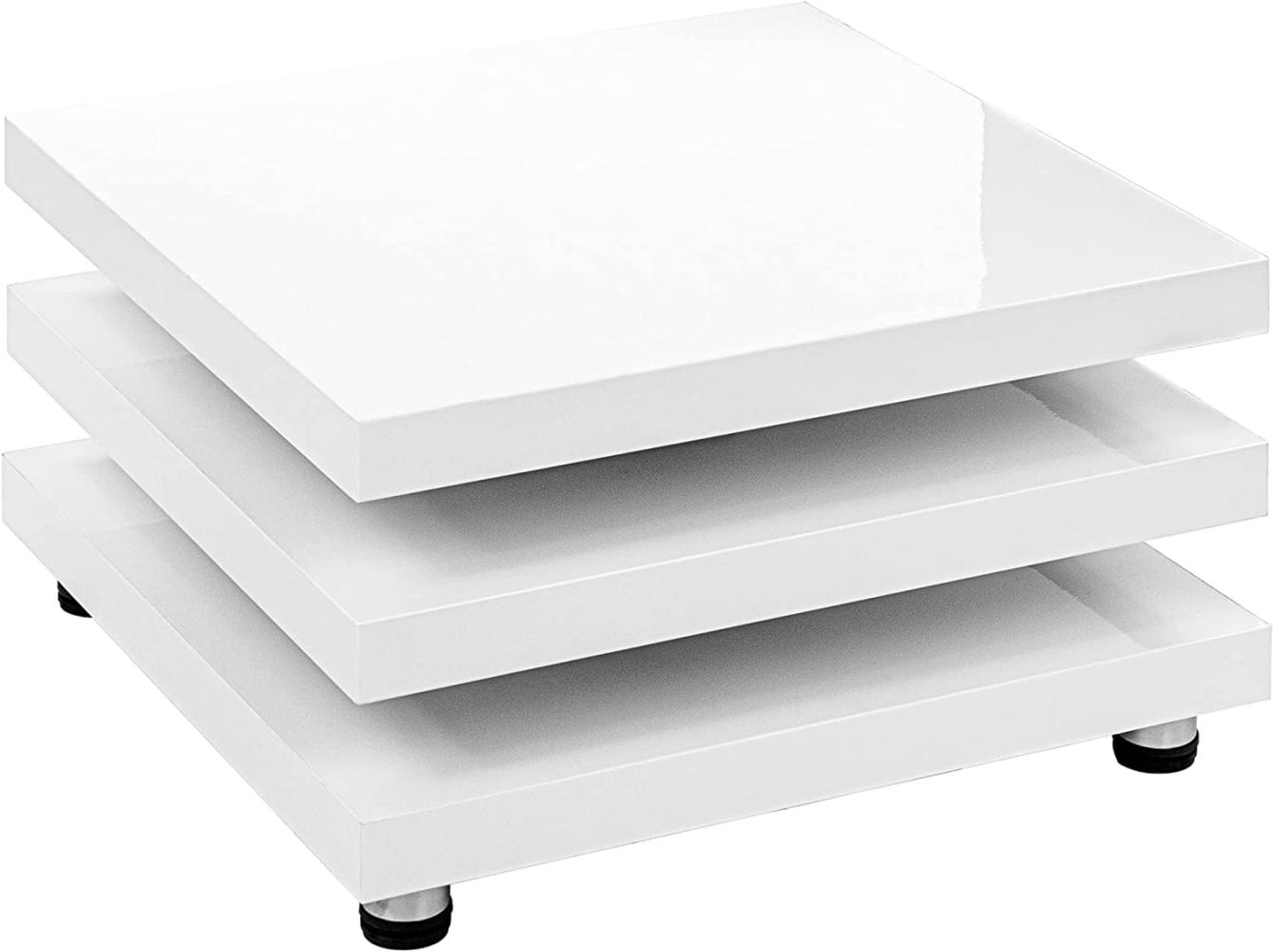STILISTA® Couchtisch 73x73 cm Hochglanz weiß Bild 1