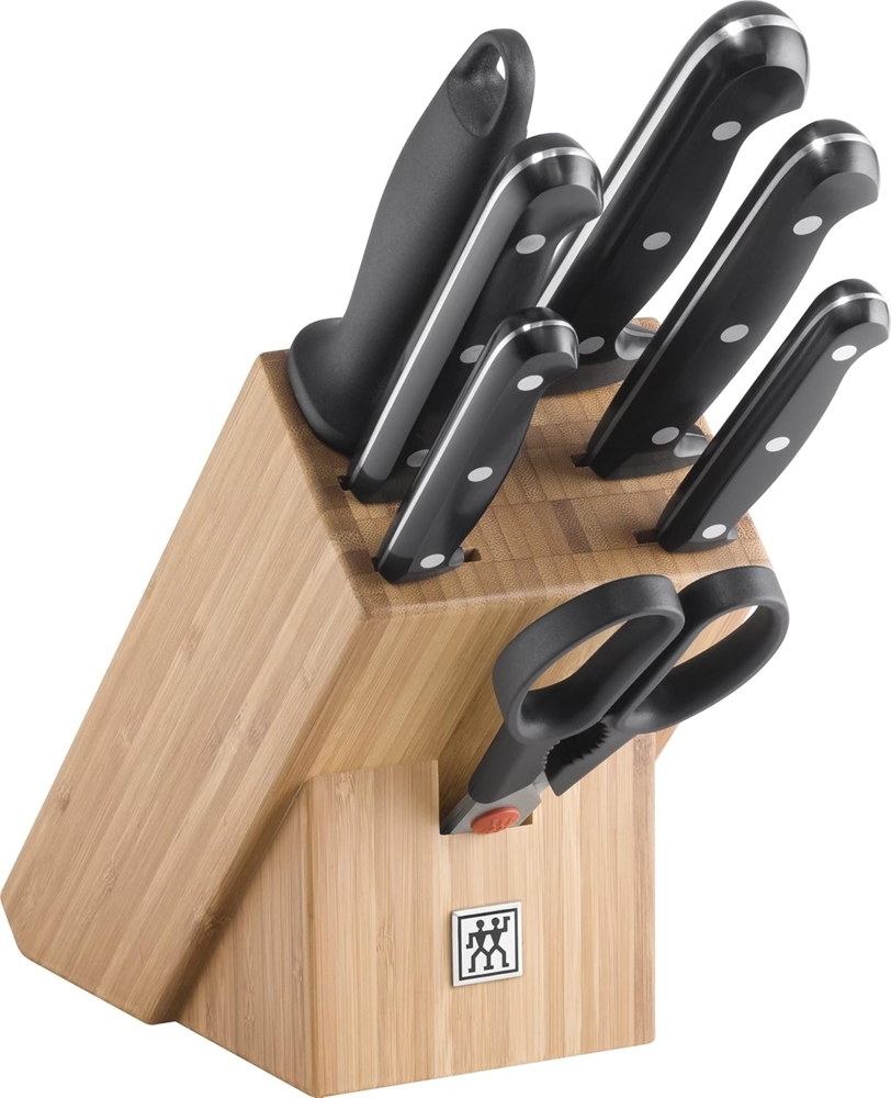 Zwilling Messerblock TWIN Chef 2 (8tlg), Messerblock mit 5 Messern + 1 Schere + 1 Wetzstahl, Bambus Bild 1