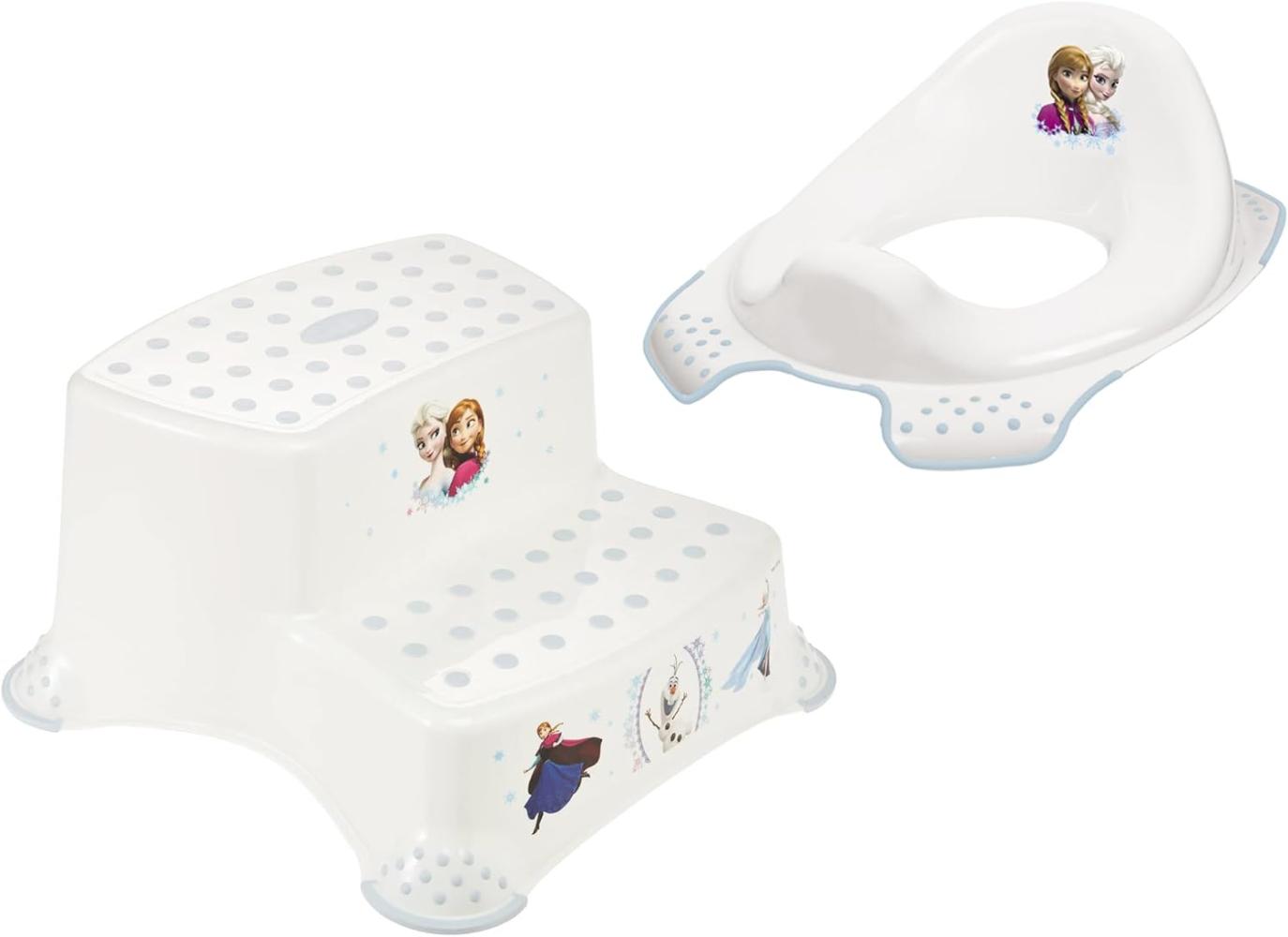 Keeeper 2-teiliges Set FROZEN Schemel zweistufig & WC-Sitz / Toilettensitz weiß Bild 1