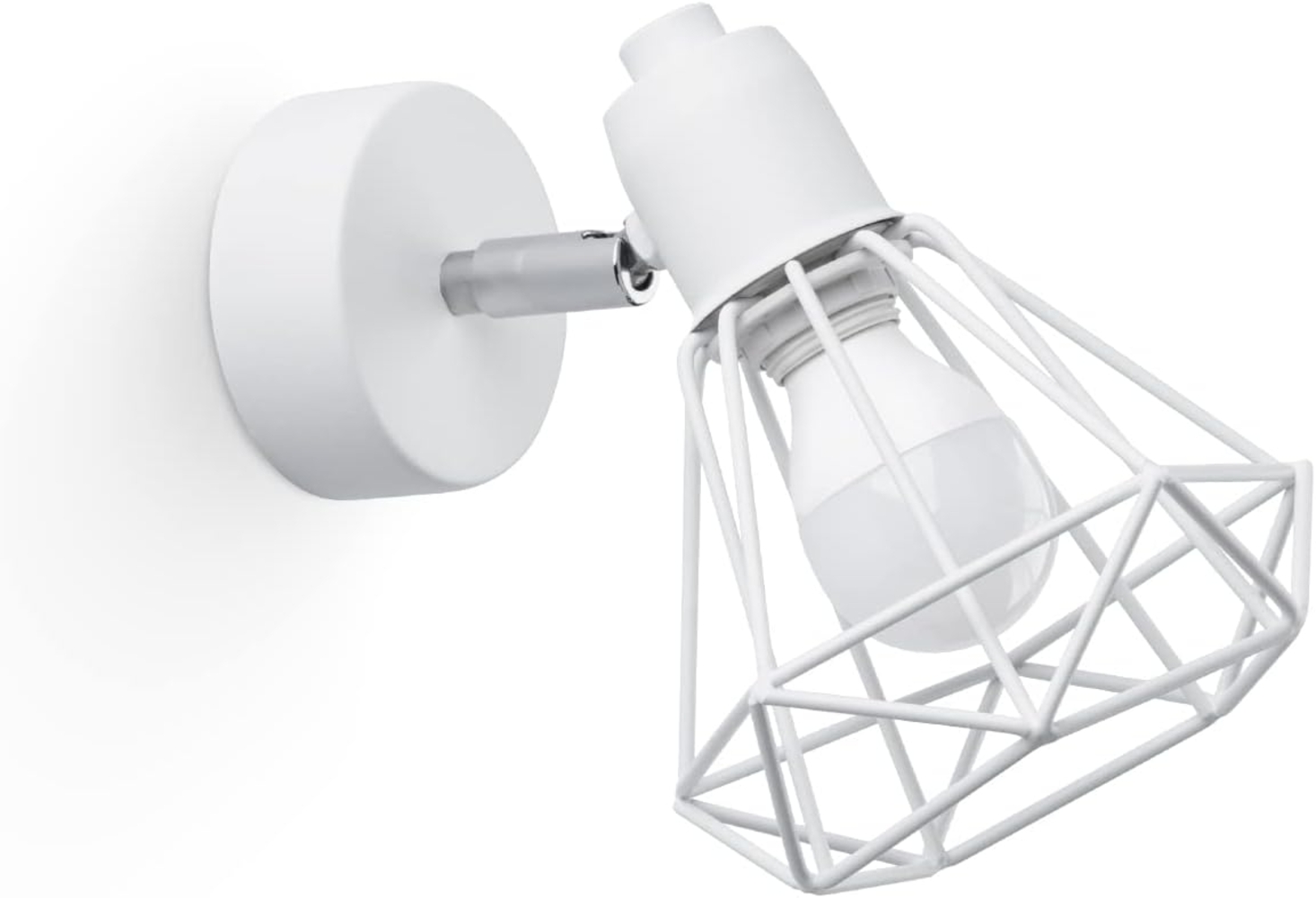 SOLLUX SL. 1102 Wandleuchte ARTEMIS 1XE14 40W Stahl weiß L:18cm B:15cm H:18cm dimmbar Bild 1