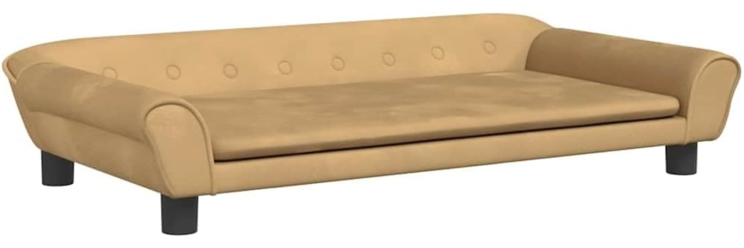 vidaxl Kindersofa 100 x 50 x 26 cm Samt, Braun Bild 1
