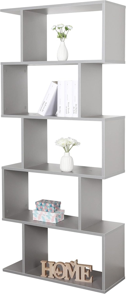 Standregal 160 x 70 x 25 cm grau – Bücherregal Raumteiler Wohnzimmer RICOO WM073-PL Bild 1