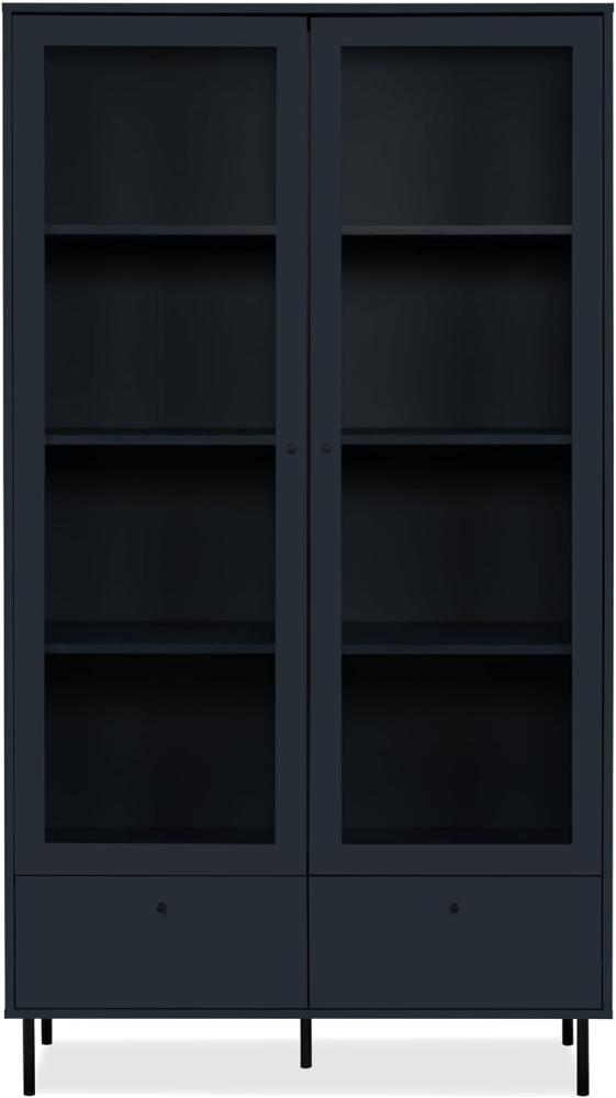 Stauraumvitrine >Caracas< in Navy blau - 100x183x40cm (BxHxT) Bild 1