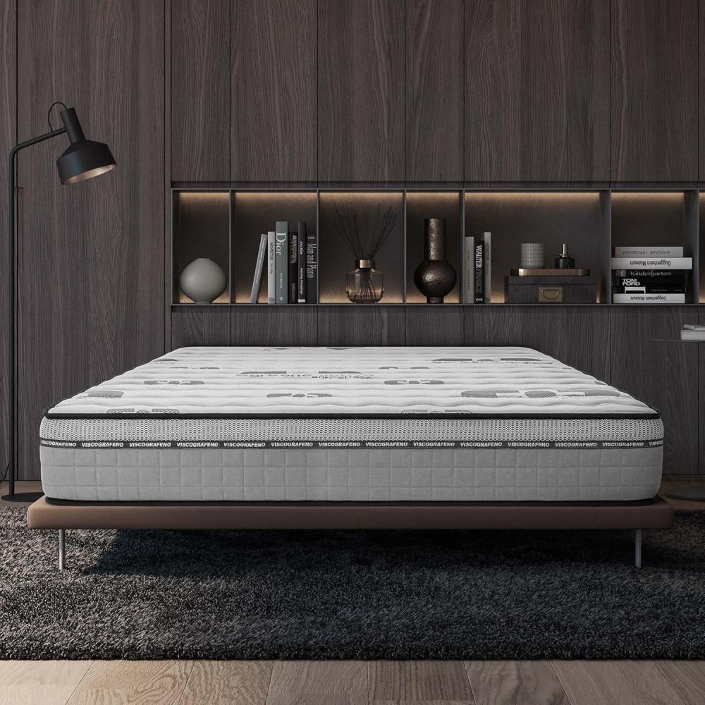 Naturalex | Visco Carbone | Matratze 180x200 cm | Hochwertiger Memory Foam Aero Latex Technologie | HR High Resilience Optimale Punktelastizität | Extra Ergonomisch | Perfektes Starkes Liegegefühl Bild 1