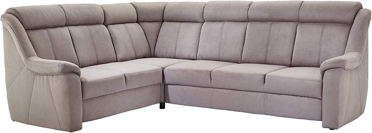 Cavadore Ecksofa Beata Polsterecke mit Relaxfunktion, Mikrofaser, grau, 261 x 98 x 211 cm Bild 1