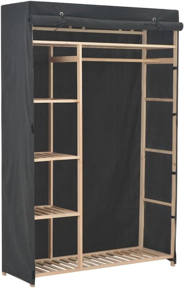 vidaXL Kleiderschrank Grau 110 x 40 x 170 cm Stoff 248189 Bild 1