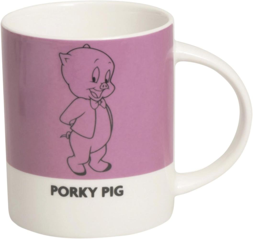 Excelsa Looney Tunes Mug Porky Pig 300 ml, Porzellan, Pink, 8. 9 x 8. 9 x 9 cm Bild 1