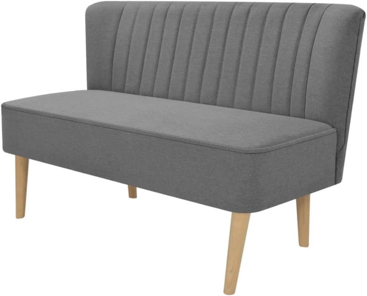 vidaXL Sofa Stoff 117x55,5x77 cm Hellgrau 244070 Bild 1