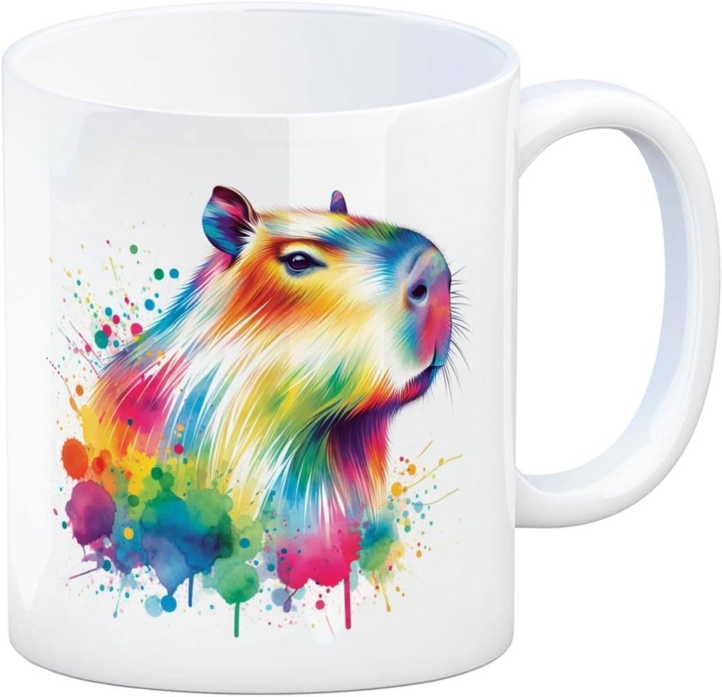 speecheese Tasse Capybara Aquarell Kaffeebecher Bild 1