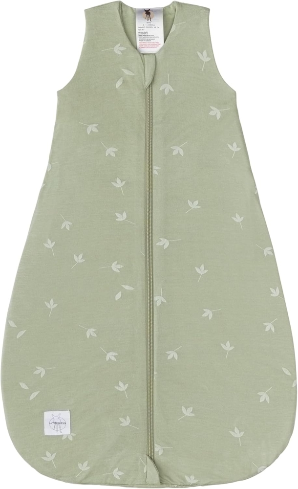 LÄSSIG Baby Schlafsack ärmellos aus Single Jersey mit TENCEL™ Lyocell 0,5 TOG/Sleeping Bag Leave olive, Größe 86/92 Bild 1