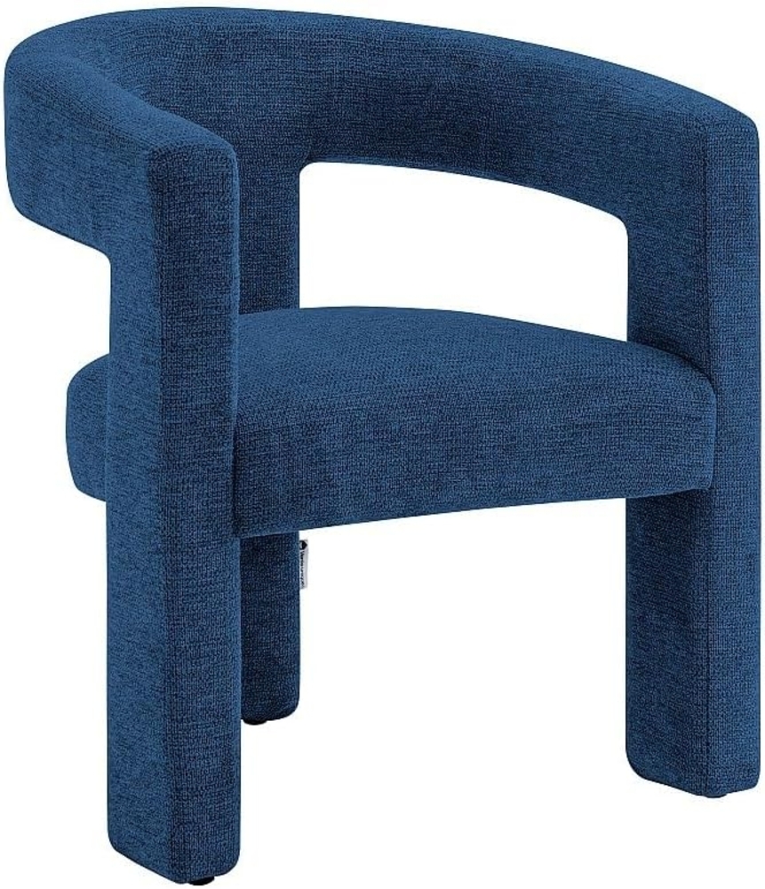 Vente-unique - Sessel - Strukturstoff - Blau - FAVINA Bild 1