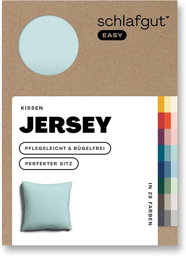 Schlafgut Kissenbezug EASY Jersey|Kissenbezug einzeln 80x80 cm| petrol-light Bild 1