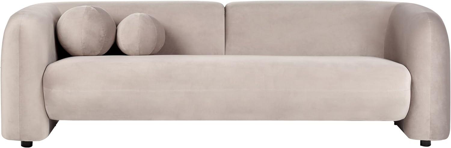 3-Sitzer Sofa Samtstoff taupe LEIREN Bild 1