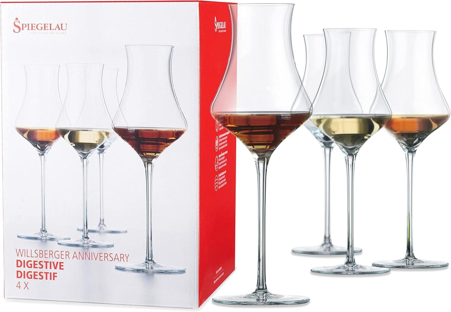 Spiegelau Willsberger Anniversary Digestif, 4er Set, Digestifglas, Schnapsglas, Trinkglas, Kristallglas, 191 ml, 1416176 Bild 1