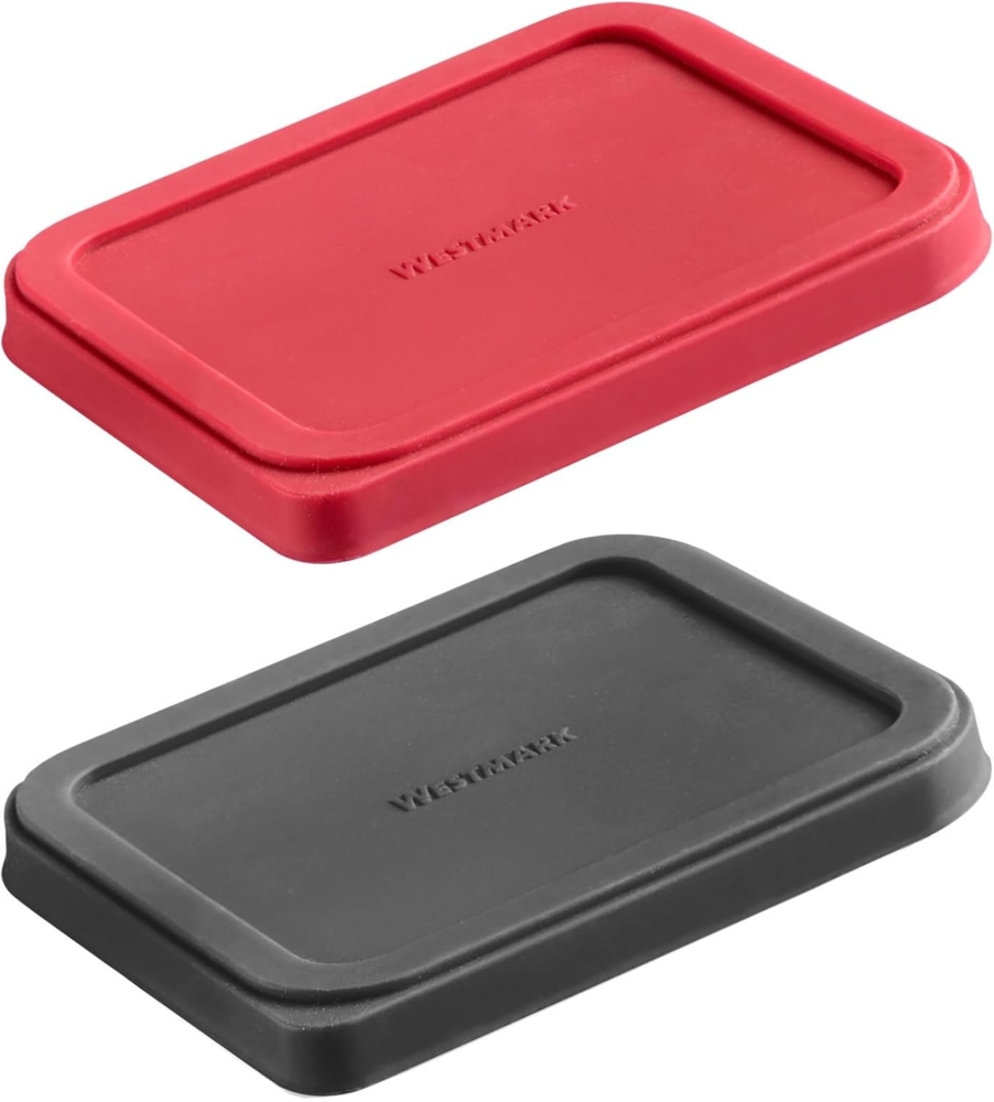 WESTMARK Vorratsdose 2 Frischhaltedeckel, eckig, 10,5 x 8,5 cm, Silikon, Silikon Bild 1
