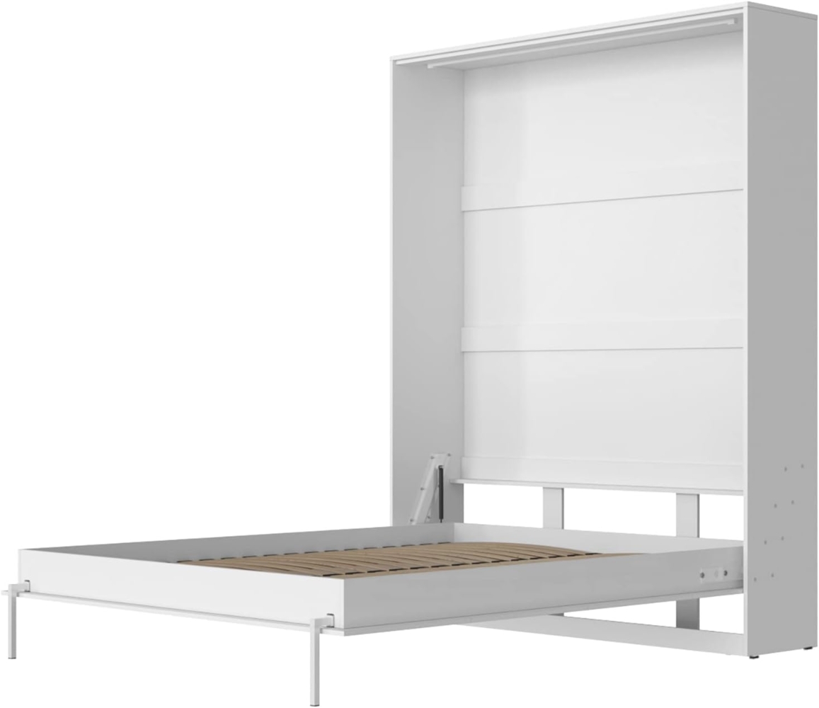 SMARTBett Schrankbett Classic mit Gasdruckfedern 100x200 cm 140x200 cm 160x200 cm horizontal/quer oder vertikal/hochkant klappbar Bild 1