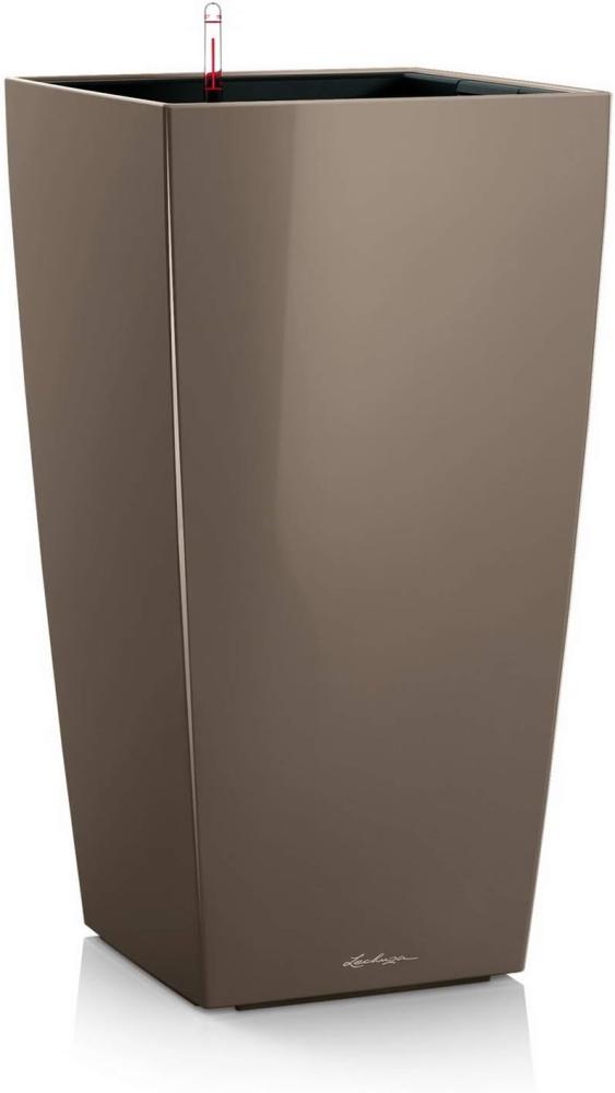 LECHUZA CUBICO Premium 22 taupe hochglanz 18464 Bild 1