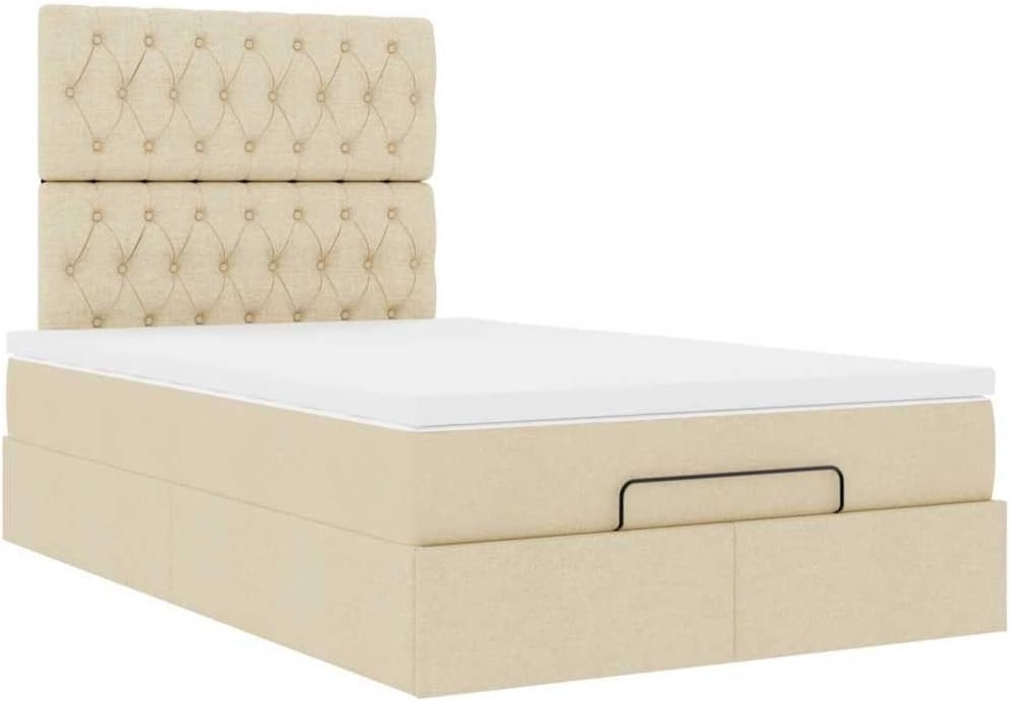 Ottoman-Bett mit Matratze Creme 120x190 cm Stoff 3313228 Bild 1