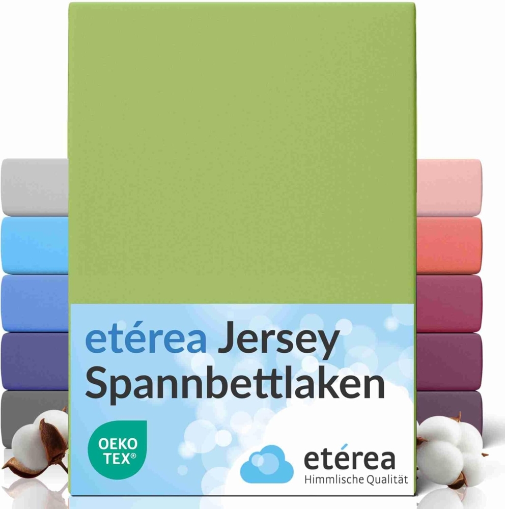 etérea Comfort Jersey Spannbettlaken Jade 180x200 cm - 200x200 cm Bild 1