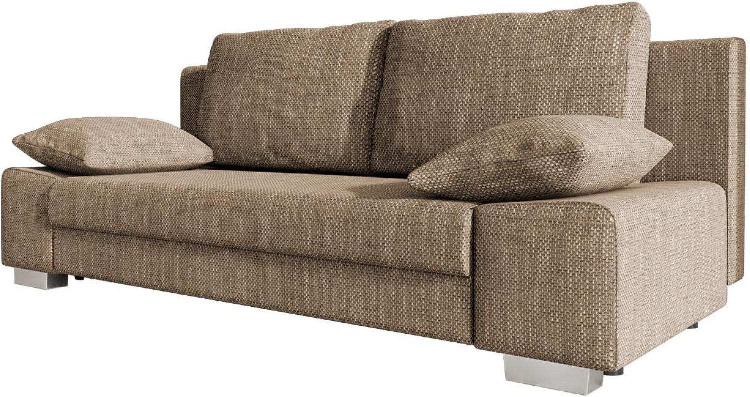 Mirjan24 Sofa Laura mit Schlaffunktion und Bettkasten, Lawa 02 beige Bild 1