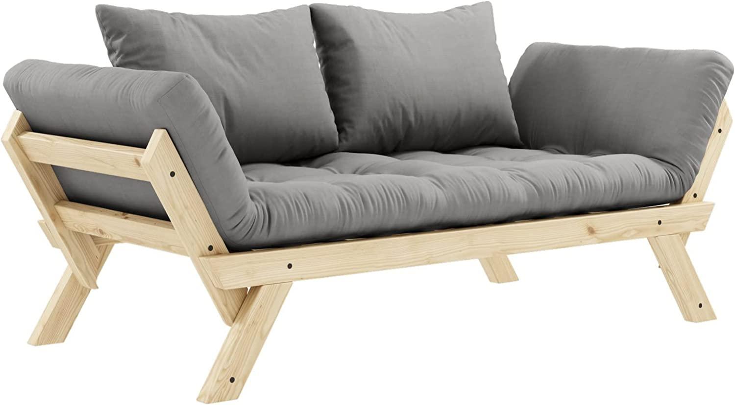 KARUP DESIGN BEBOP Futonsofa Gestell Natur Matratze Grau Bild 1